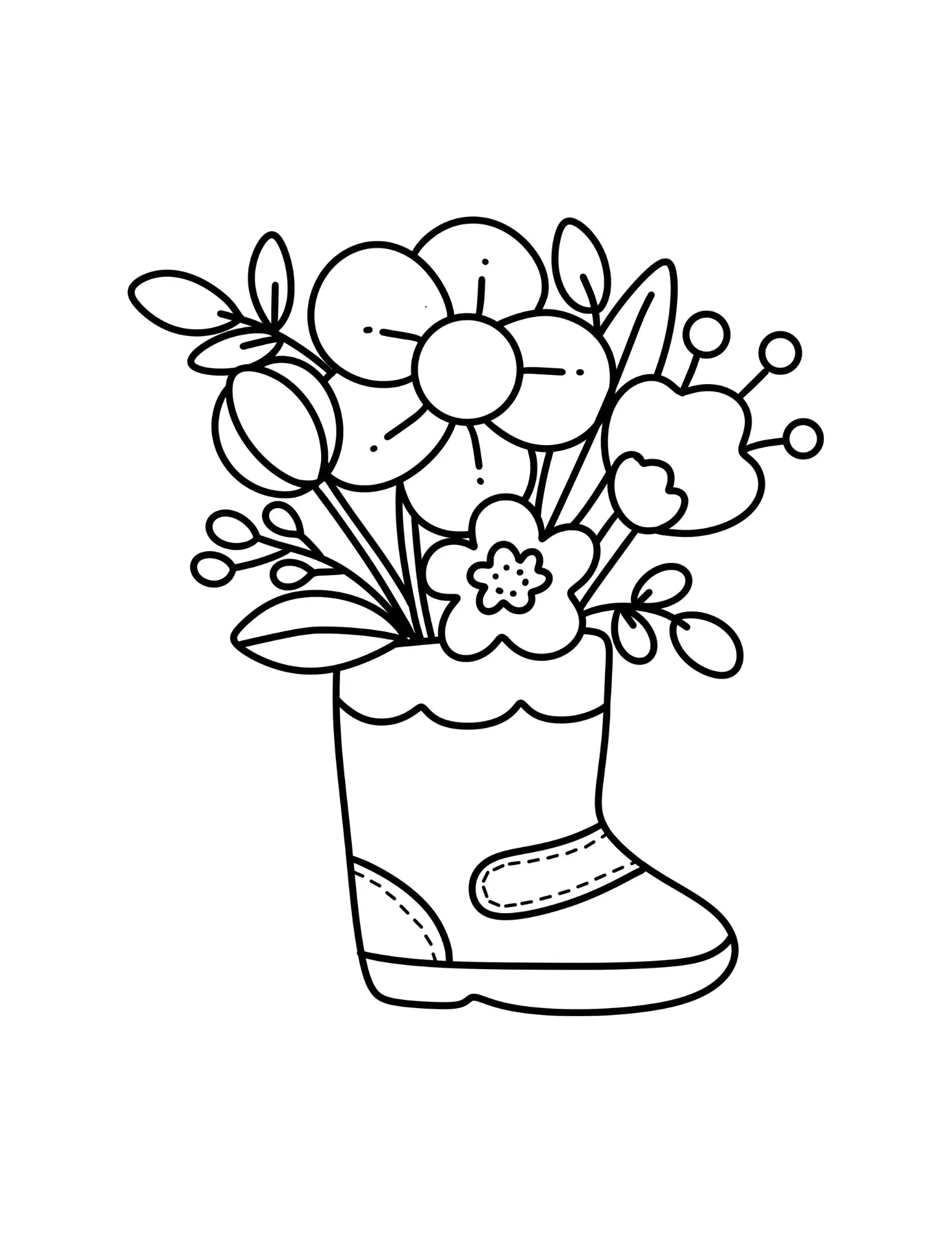 Digital Coloring Book – Animals, Flowers & Farm