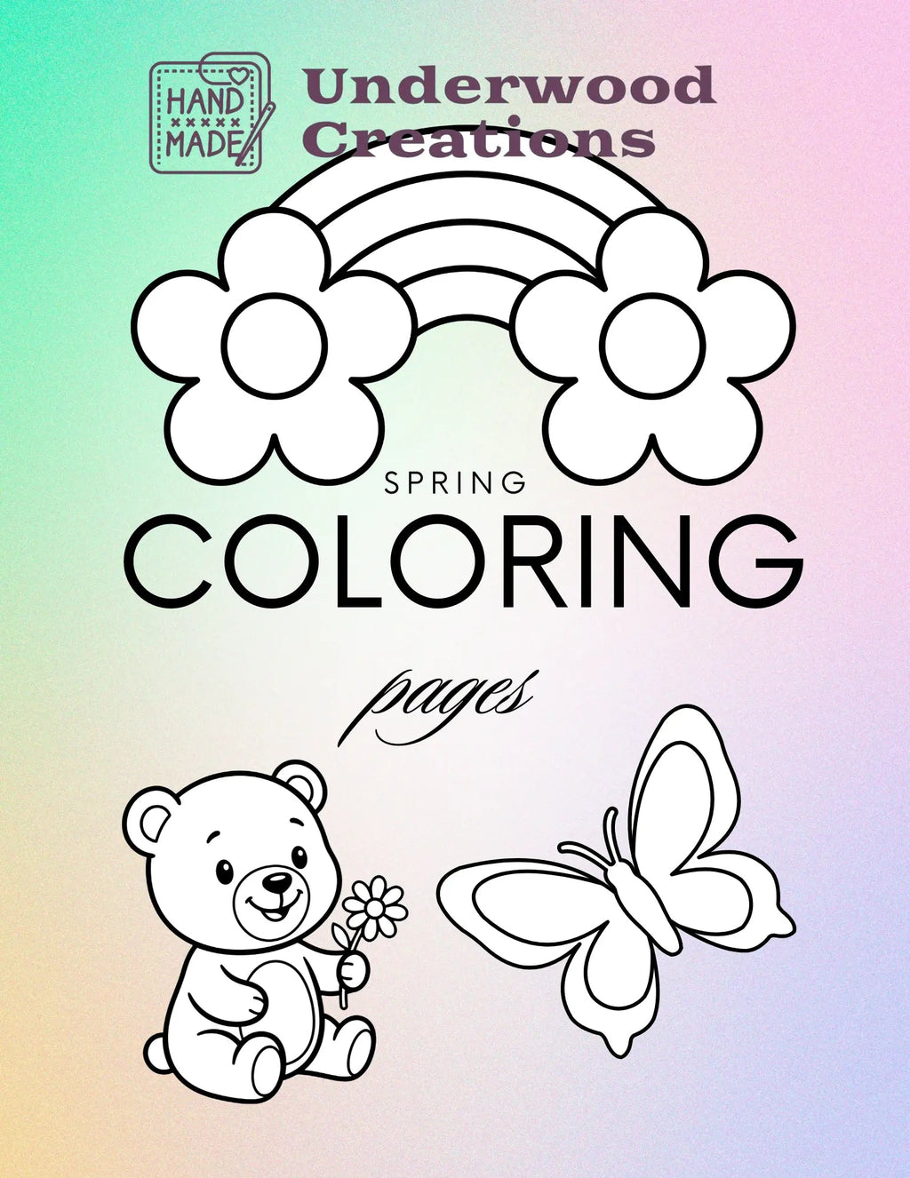 Digital Coloring Book – Animals, Flowers & Farm