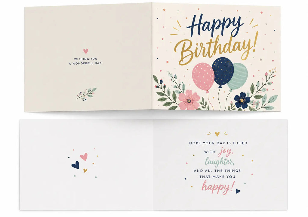 Printable Birthday Card Beautiful & Ready to Print at Home