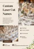 Personalized Laser Cut Wine Glass Name Tags