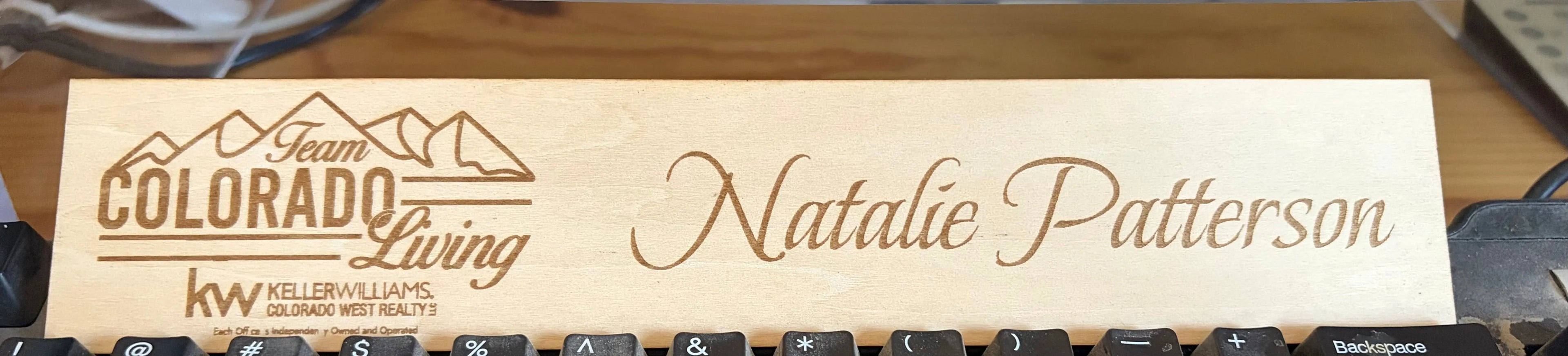 Custom Laser Engraved Name Plate – 2" x 10"