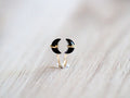 Moonbeam Hug Hoops - Black Agate