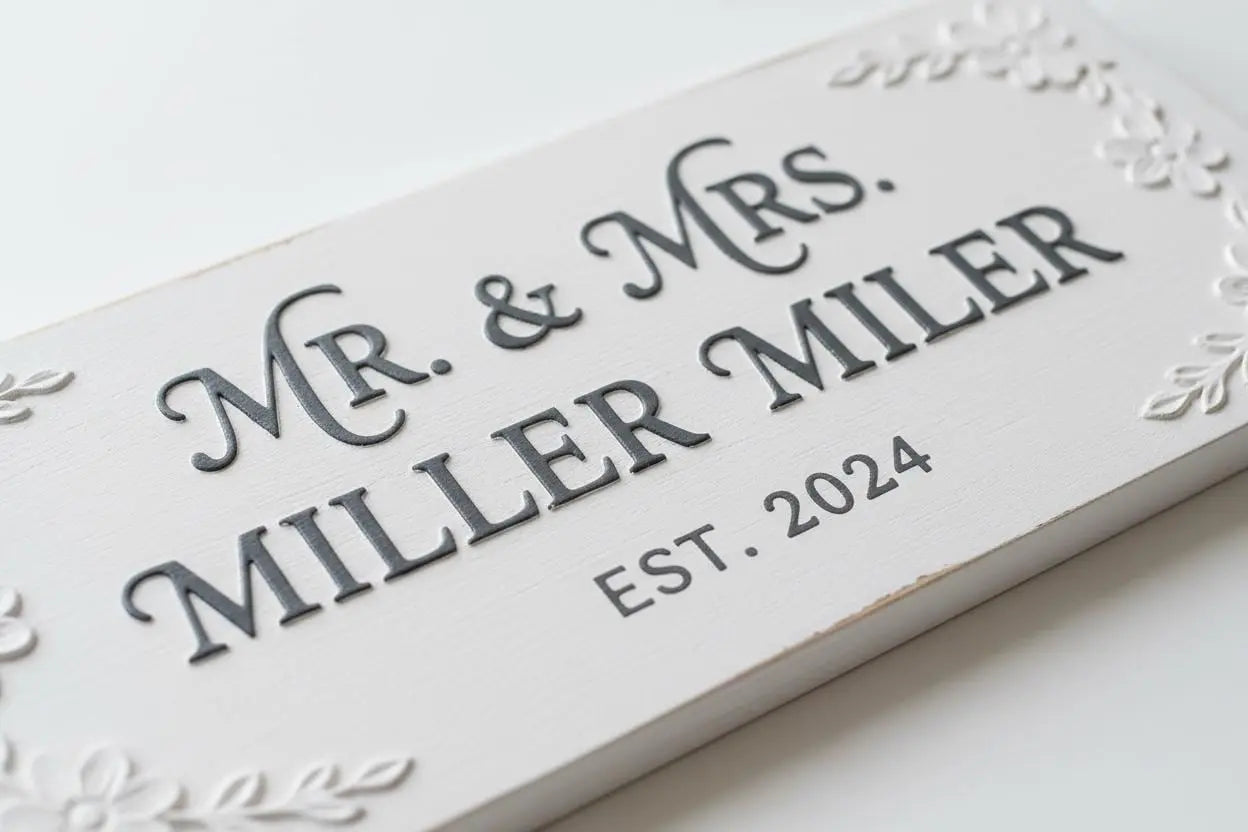 White Wedding Sign with Flower Box 24 x 36 **Customizable**