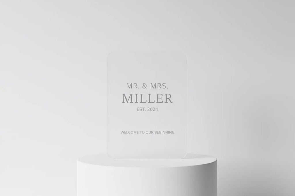 White Wedding Sign with Flower Box 24 x 36 **Customizable**