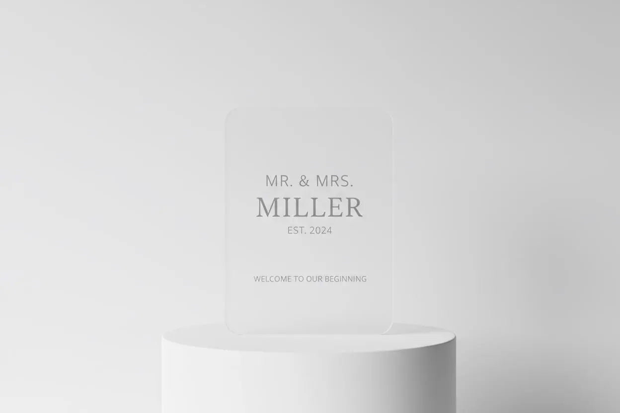White Wedding Sign with Flower Box 24 x 36 **Customizable**