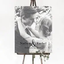 White Wedding Sign with Flower Box (Copy)