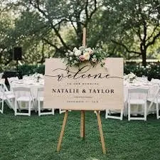 White Wedding Sign with Flower Box (Copy)