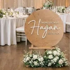 White Wedding Sign with Flower Box (Copy)