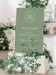 White Wedding Sign with Flower Box (Copy)