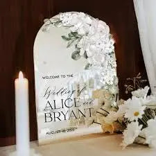 White Wedding Sign with Flower Box (Copy)
