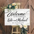 White Wedding Sign with Flower Box (Copy)