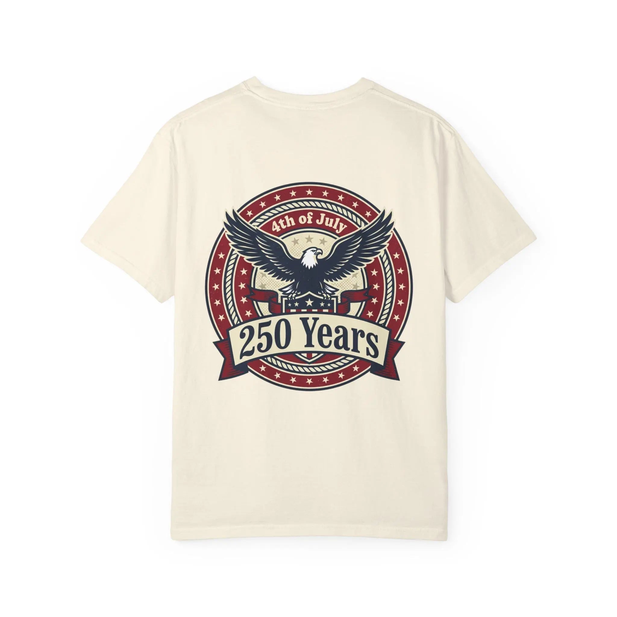 250 Years Eagle Badge T-Shirt | USA 4th of July Patriotic Tee