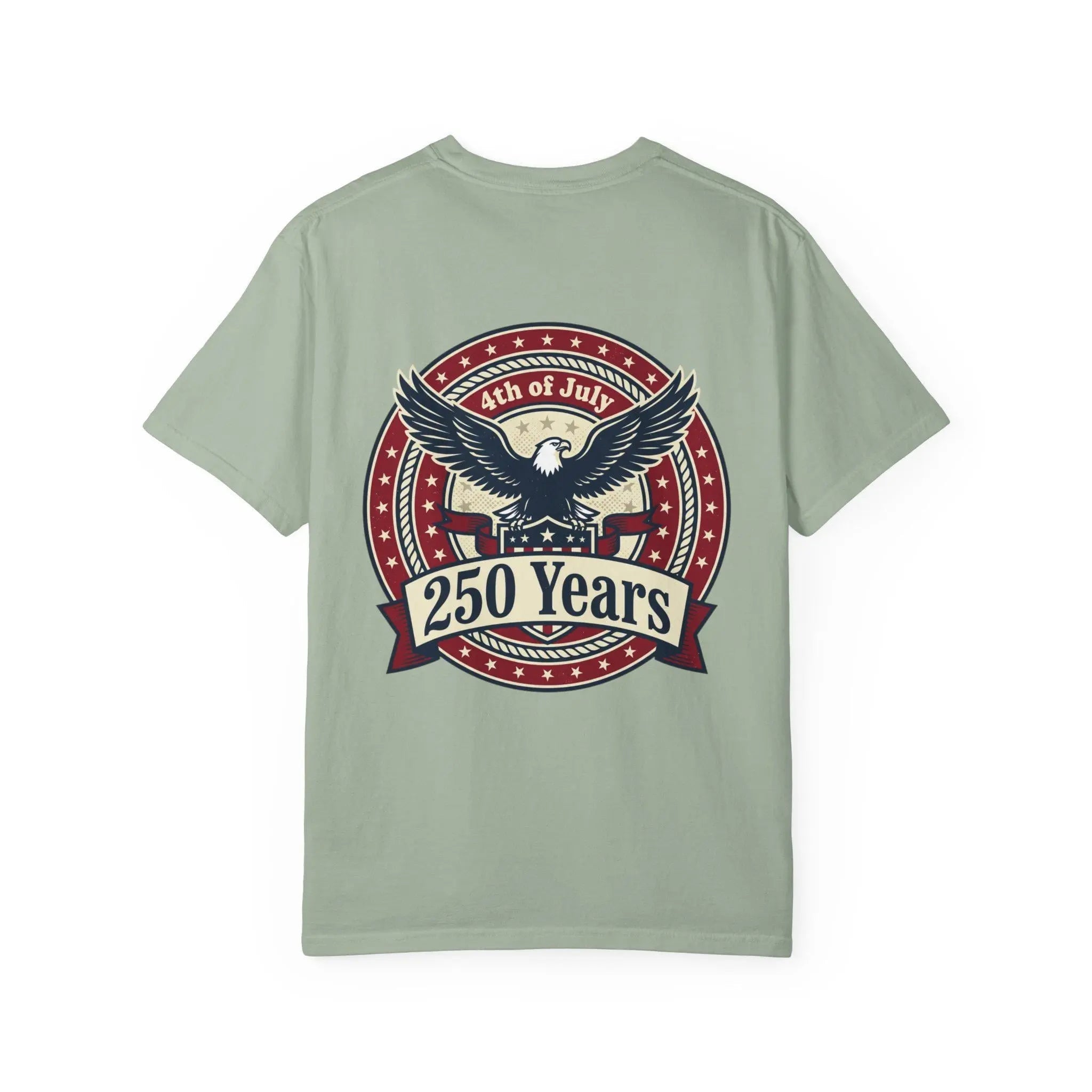 250 Years Eagle Badge T-Shirt | USA 4th of July Patriotic Tee