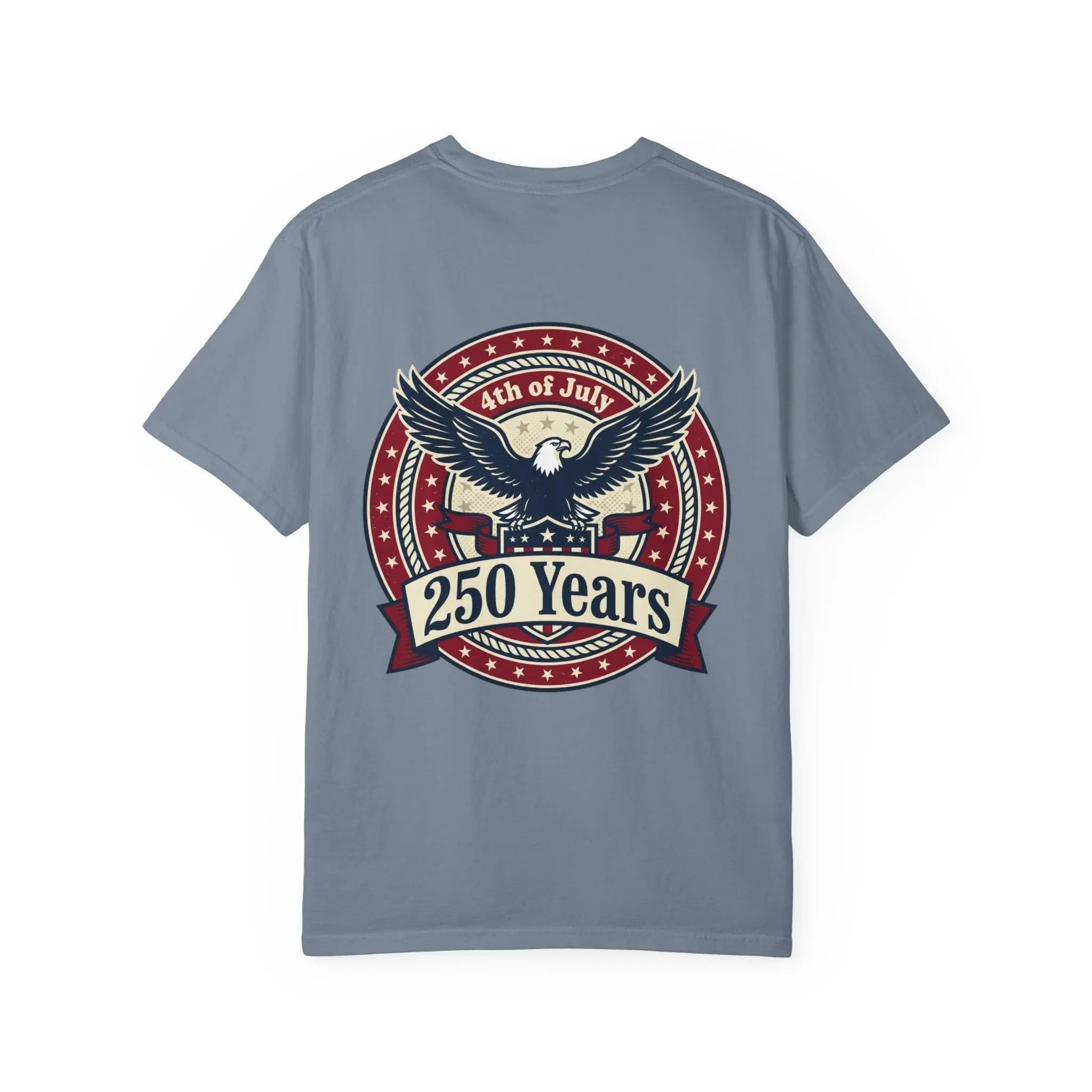 250 Years Eagle Badge T-Shirt | USA 4th of July Patriotic Tee