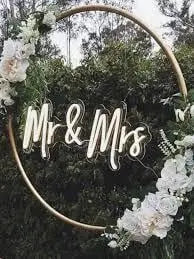 White Wedding Sign with Flower Box (Copy)