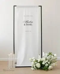 White Wedding Sign with Flower Box (Copy)