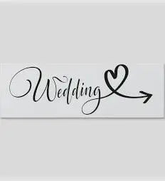 White Wedding Sign with Flower Box (Copy)