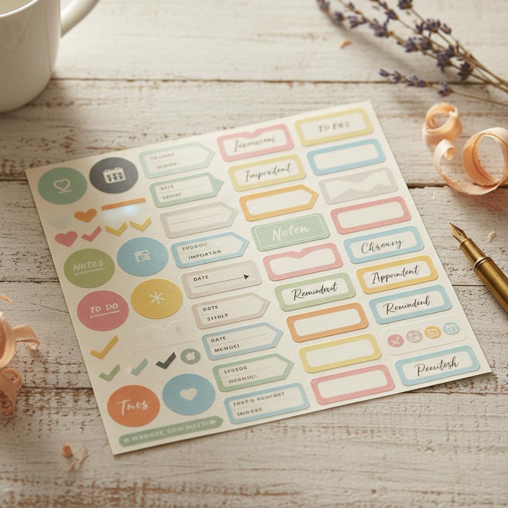 Functional Stickers | Journal & Filing Labels for Easy Organization