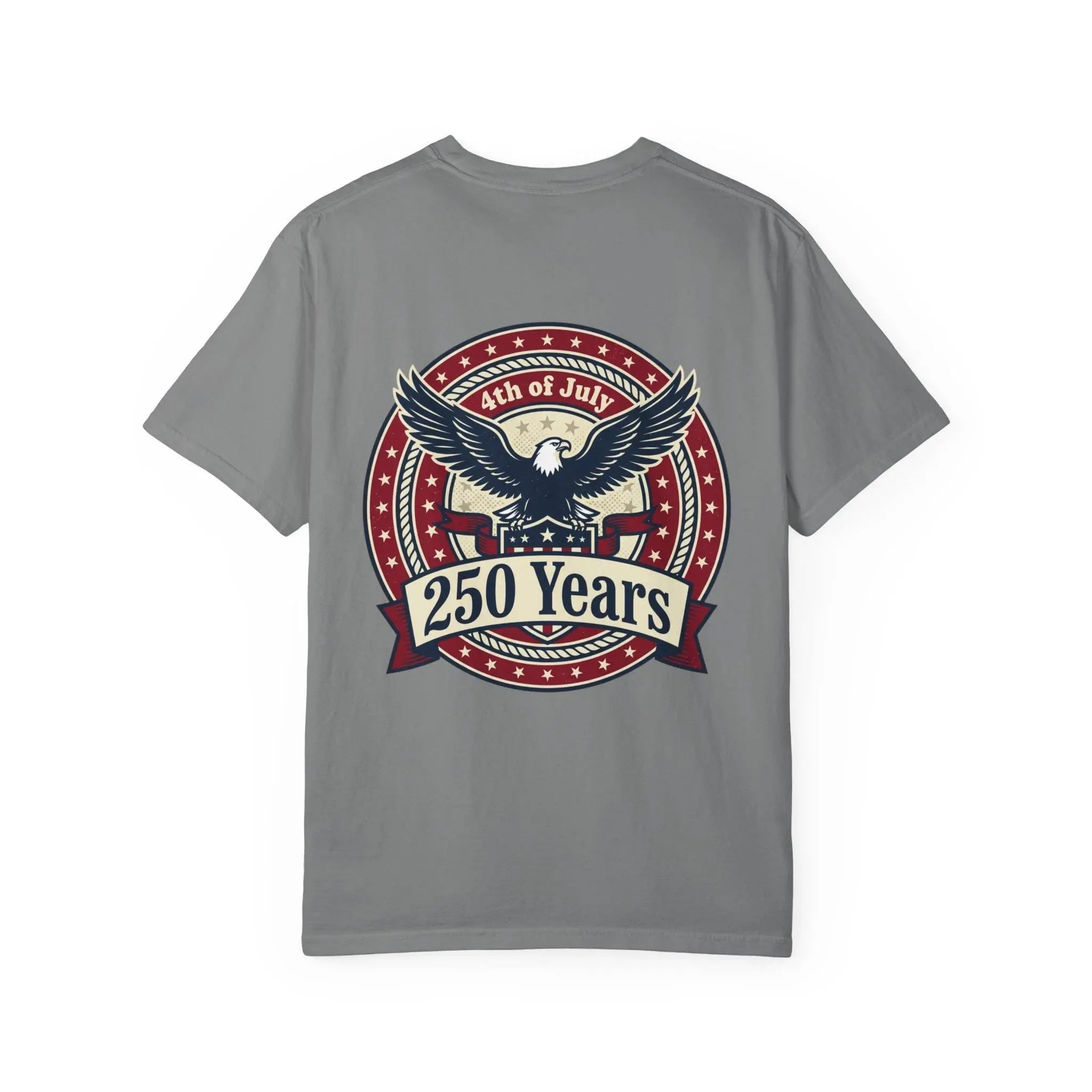 250 Years Eagle Badge T-Shirt | USA 4th of July Patriotic Tee