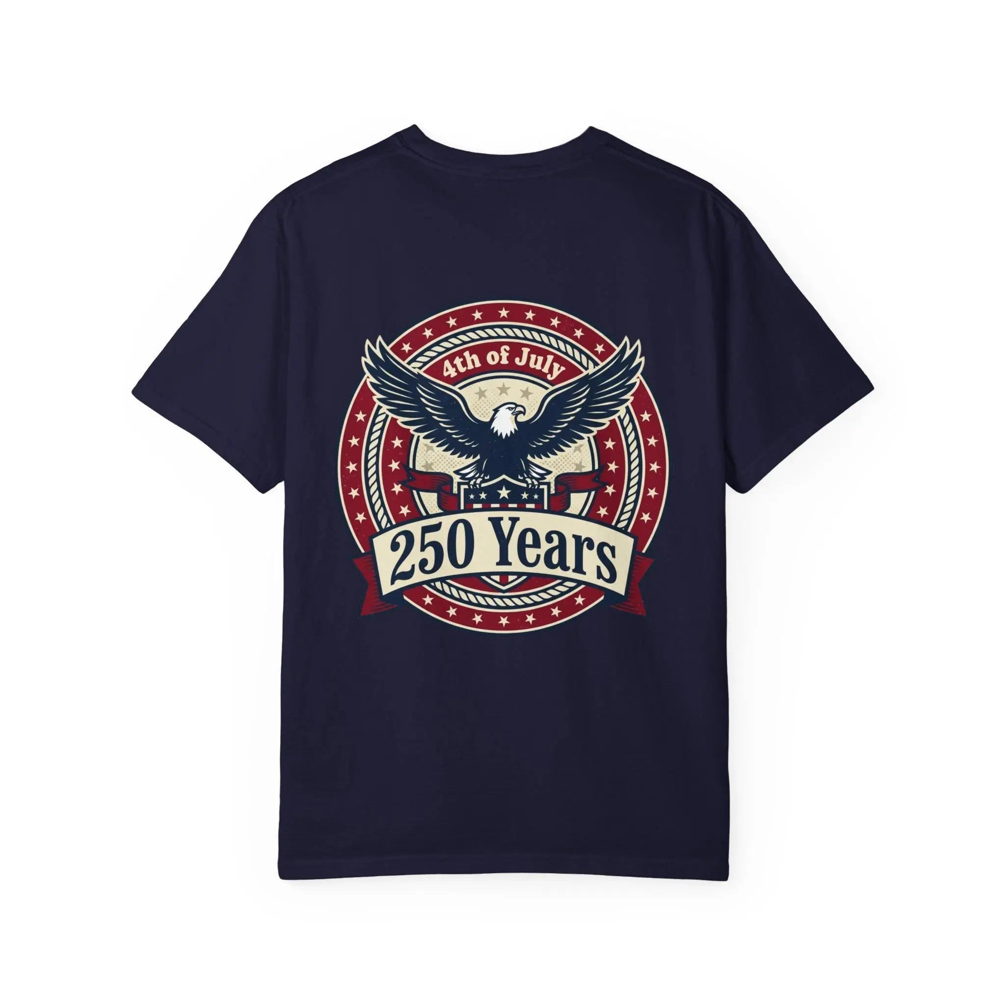 250 Years Eagle Badge T-Shirt | USA 4th of July Patriotic Tee