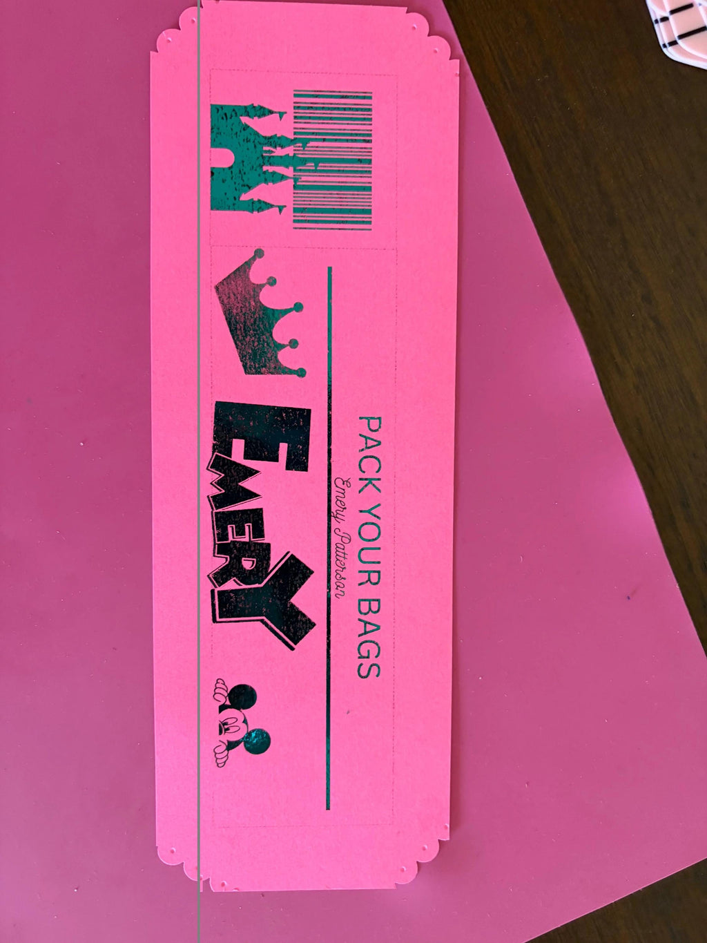 Custom Surprise Ticket Foiled & Personalized