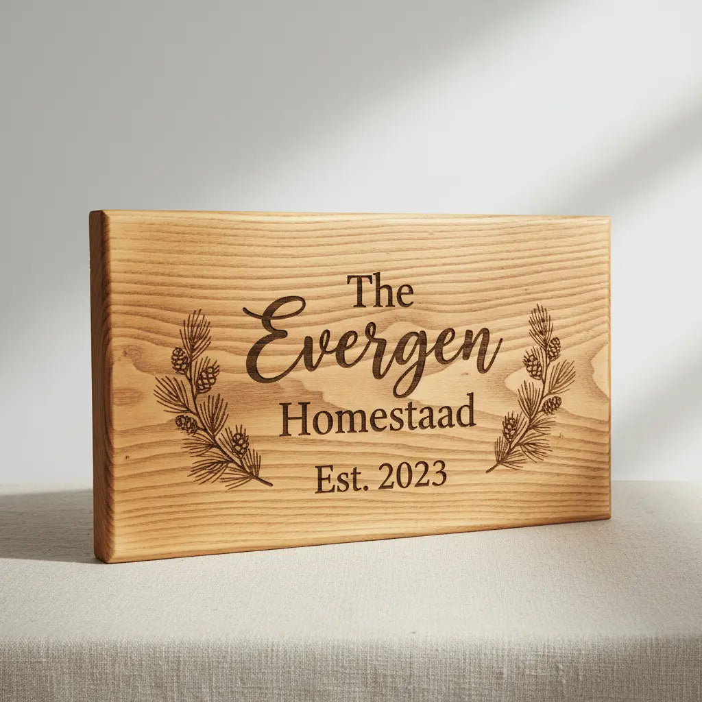Custom Laser Engraved Wood Sign