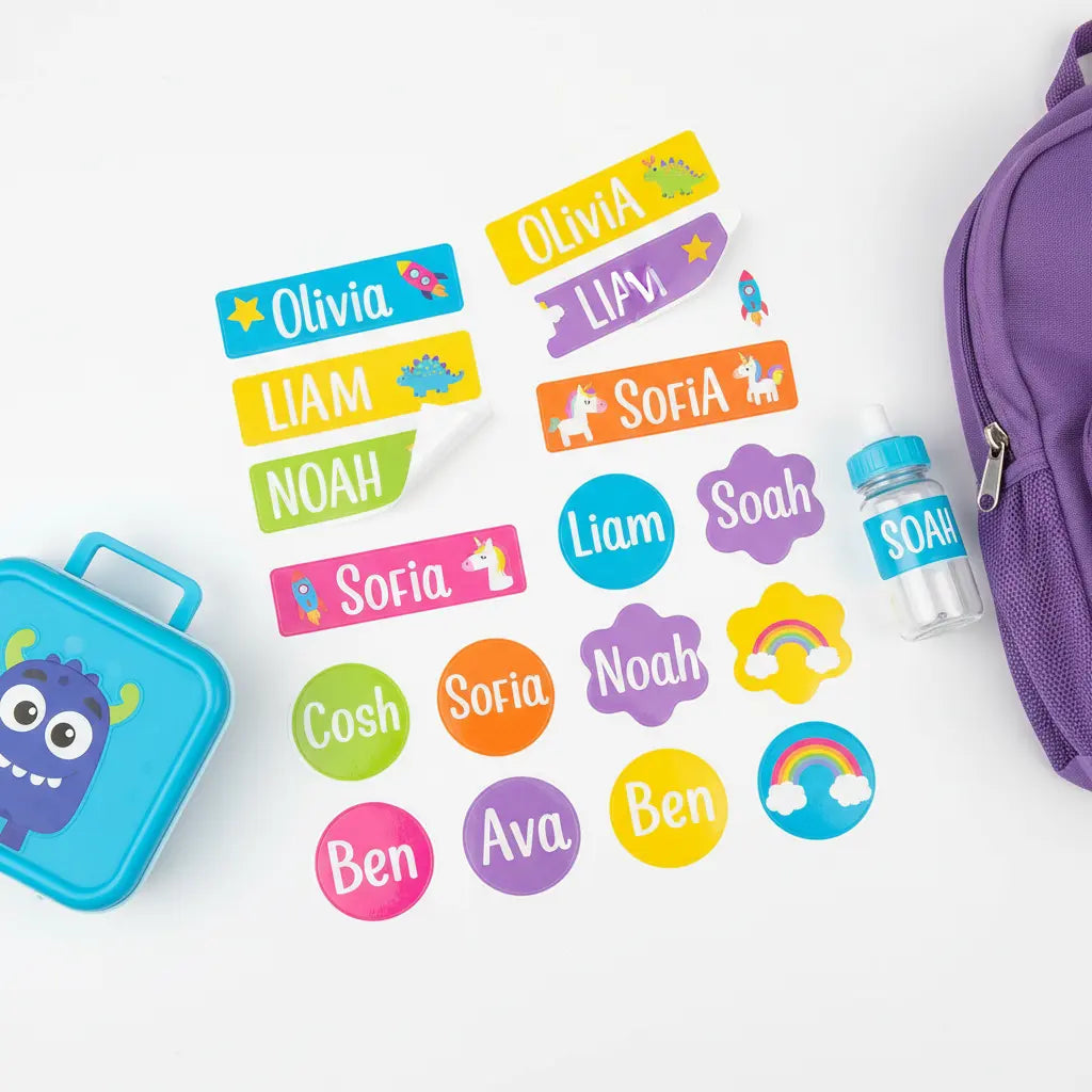 Custom Vinyl Name Stickers for School and Personal Belongings
