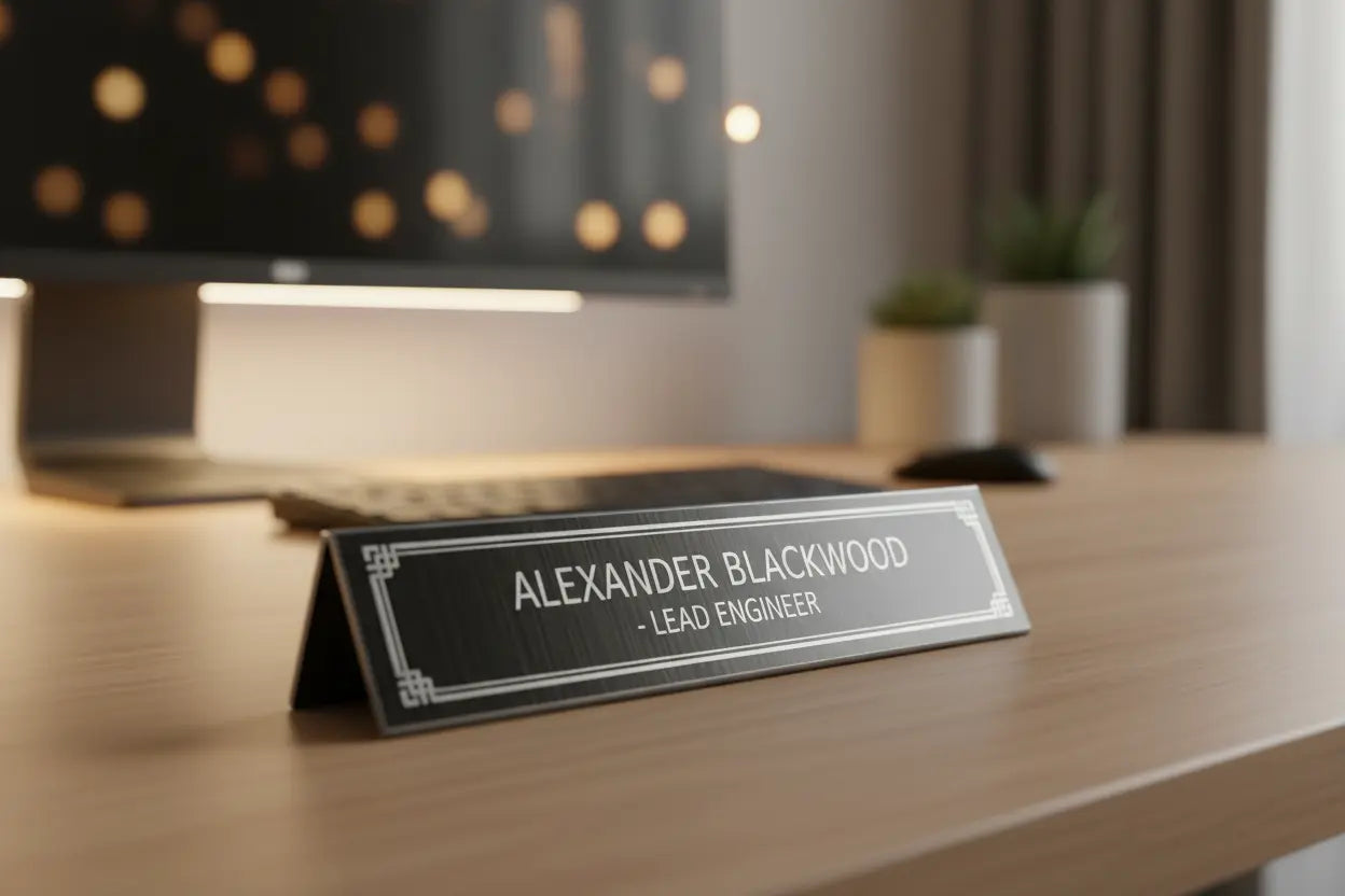 Custom Laser Engraved Name Plate – 2" x 10"